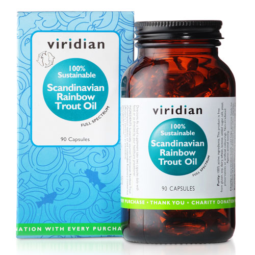 Viridian Organic Scandinavian Rainbow Trout Oil Soft Gels 90